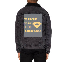 Proud Of My Hood Fatherhood Poster Nature (1) Unisex Sherpa-lined Denim Jacket | Artistshot