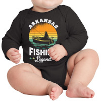 Arkansas Fishing Legend Usa Fisher Gifts Long Sleeve Baby Bodysuit | Artistshot