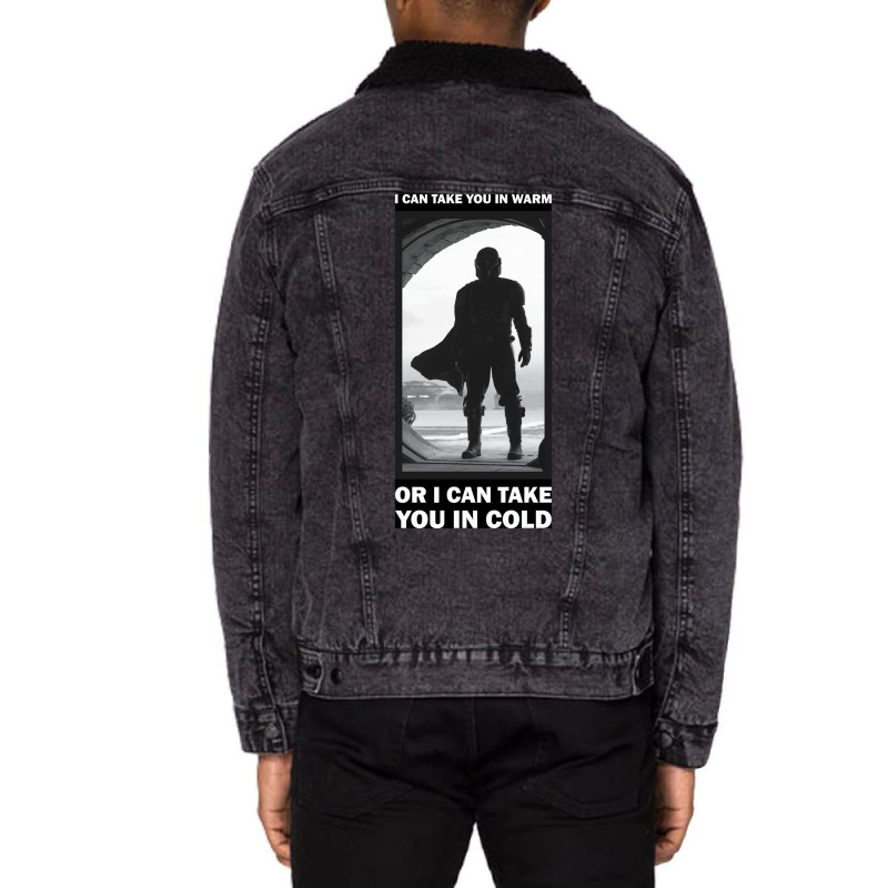 Take You In Warm Or Cold Poster Music Unisex Sherpa-lined Denim Jacket | Artistshot