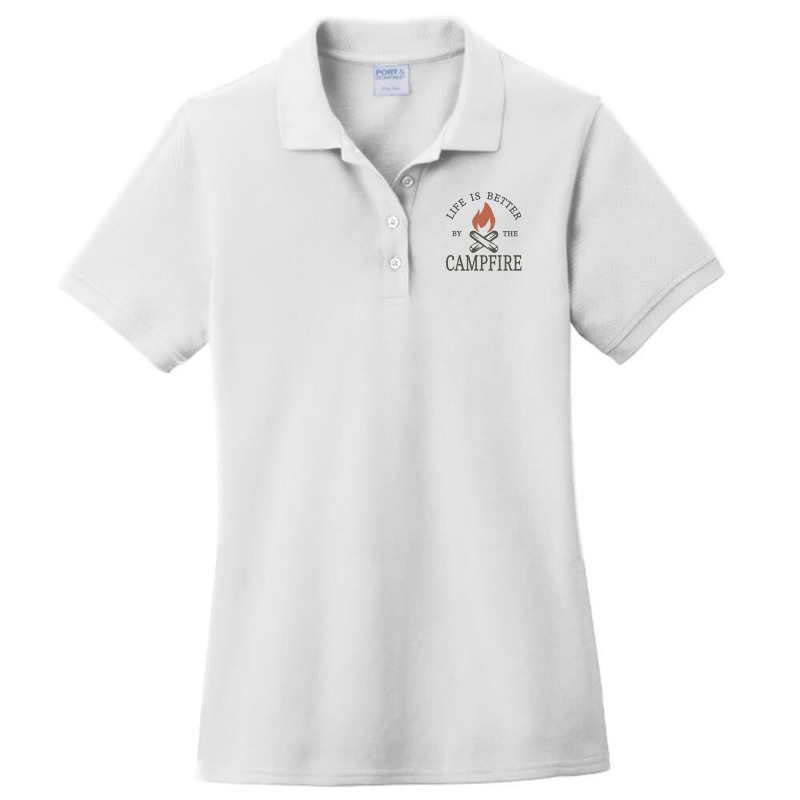 Life Is Better By The Campfire Ladies Polo Shirt by hoainv | Artistshot