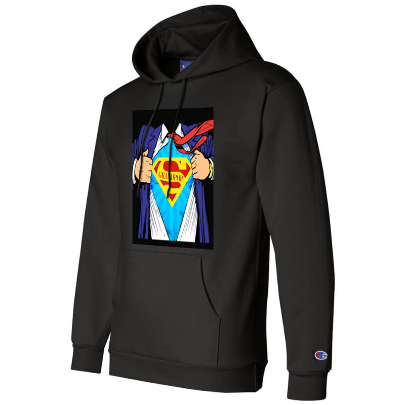 Grandpop Superhero Grandpa Ripped Champion Hoodie | Artistshot