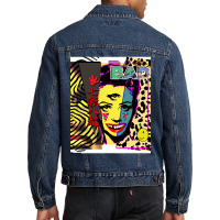 Bad Bad Chemical Spill Hipster Leopard Design With Clown Acid Men Denim Jacket | Artistshot