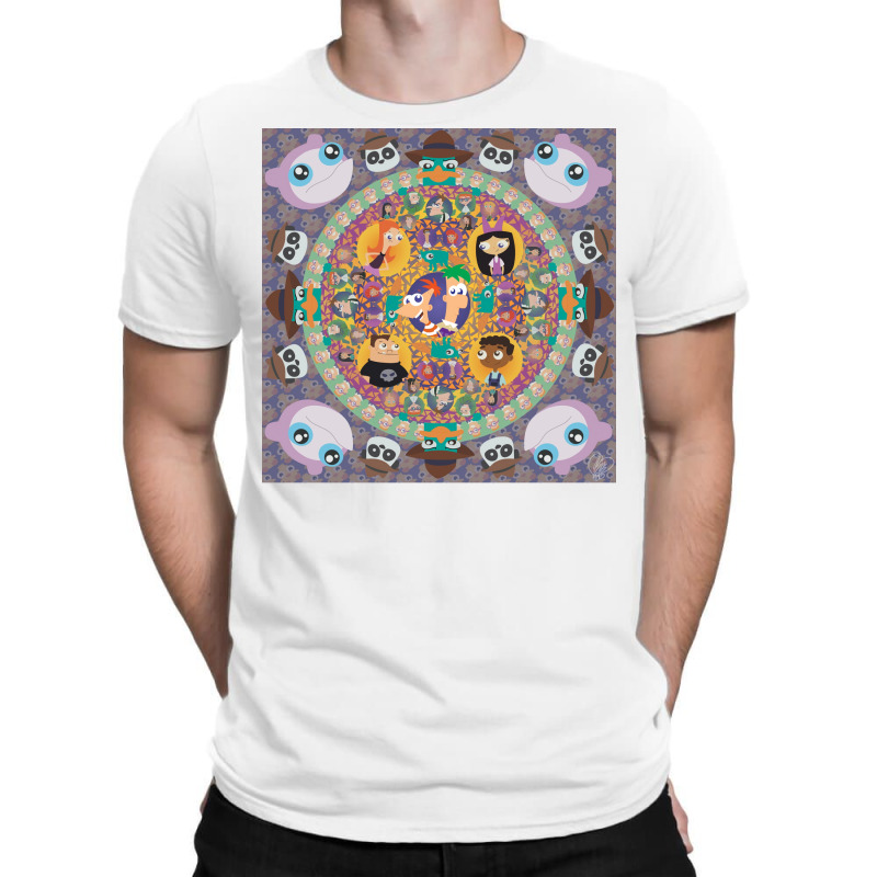 Phineas And Ferb Mandala Poster Boy (1) T-shirt | Artistshot