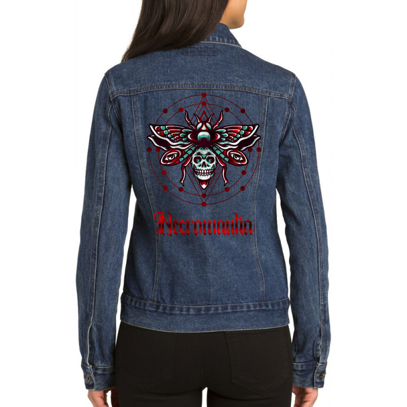 Necromantia Scarlet Evil Witching Black Ladies Denim Jacket by mrbigzeroht | Artistshot