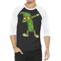 Dabbing Pickle Dancing Cucumber Gift Pickleball T Shirt 3/4 Sleeve Shirt | Artistshot