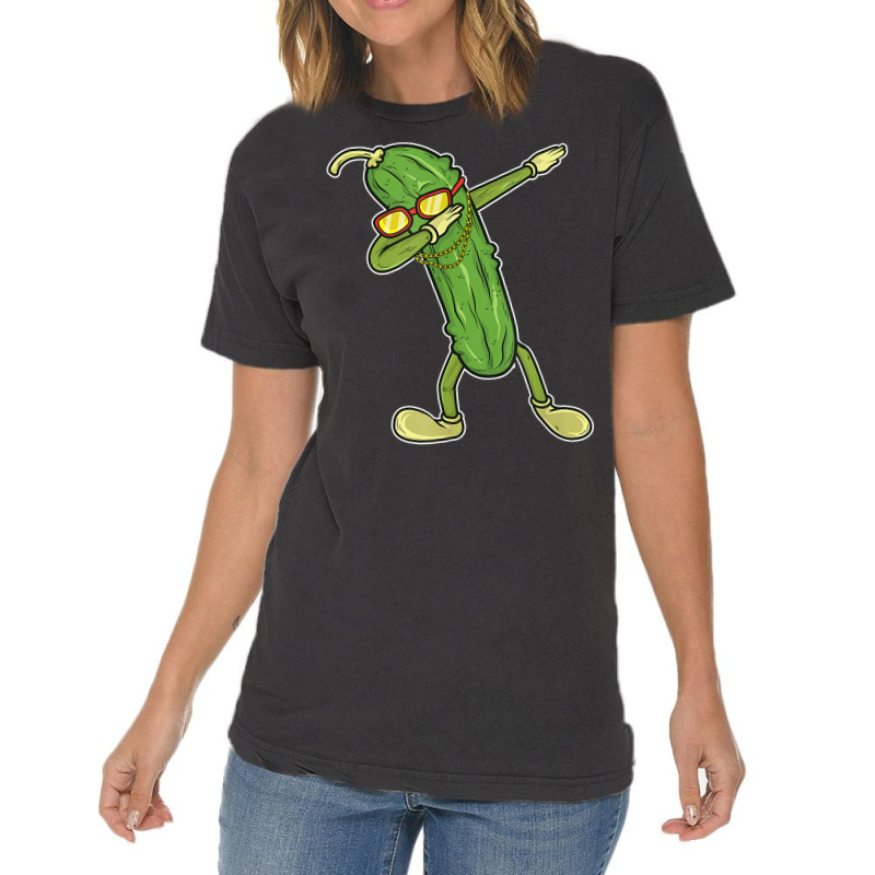 Dabbing Pickle Dancing Cucumber Gift Pickleball T Shirt Vintage T-Shirt by kogmor58594 | Artistshot