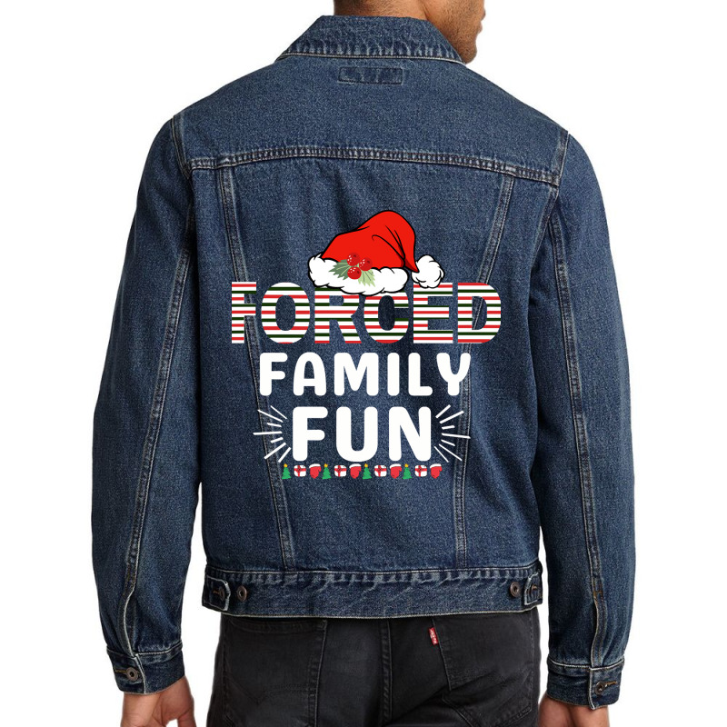 Forced Family Fun Matching Christmas Santa Costume Men Denim Jacket by damagegerms19 | Artistshot