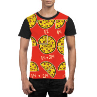 Pizza Salami Cheese Quick Maths Fractions Teacher School Boy 80s Graphic T-shirt | Artistshot