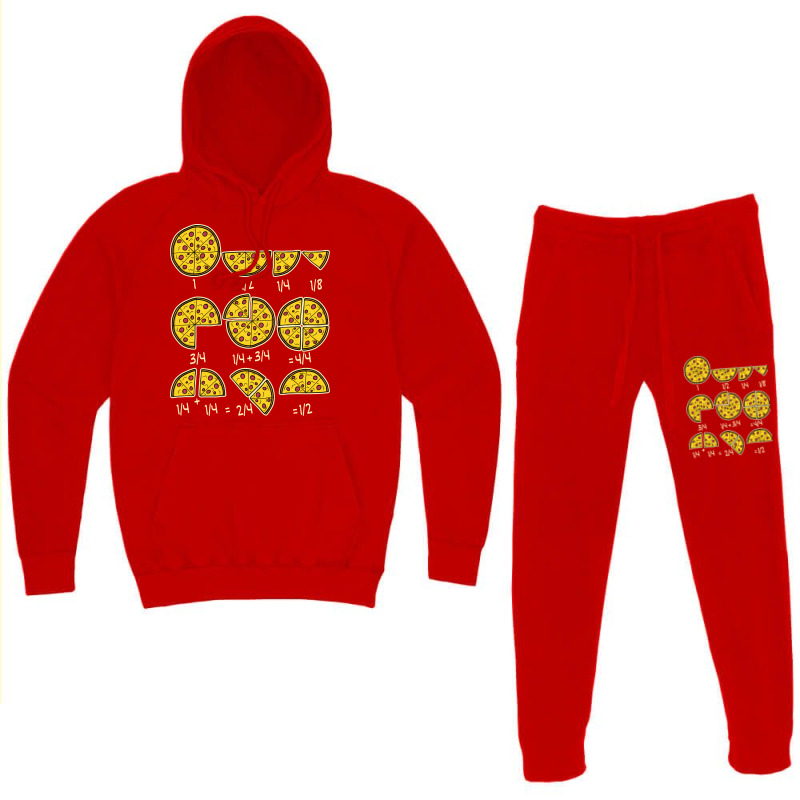 Pizza Salami Cheese Quick Maths Fractions Teacher School Boy 80s Hoodie & Jogger set by jegatjinty9 | Artistshot