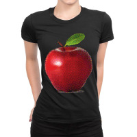 Apple Halftone Ladies Fitted T-shirt | Artistshot