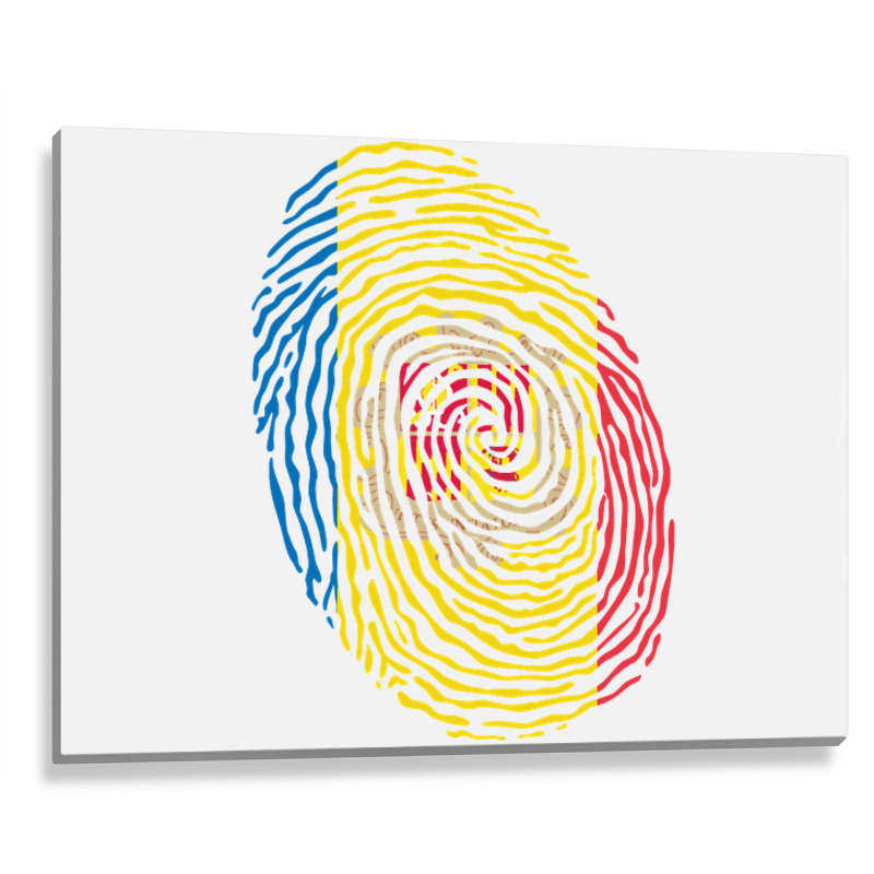 Andorra Fingerprint Metal Print Horizontal by mysofiazo | Artistshot