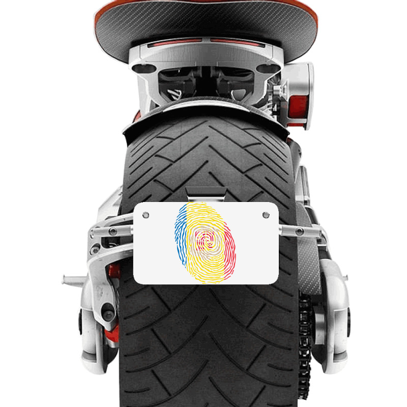 Andorra Fingerprint Motorcycle License Plate by mysofiazo | Artistshot