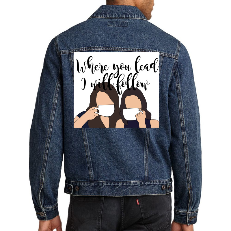 Where You Lead I Will Follow Poster Green Men Denim Jacket | Artistshot