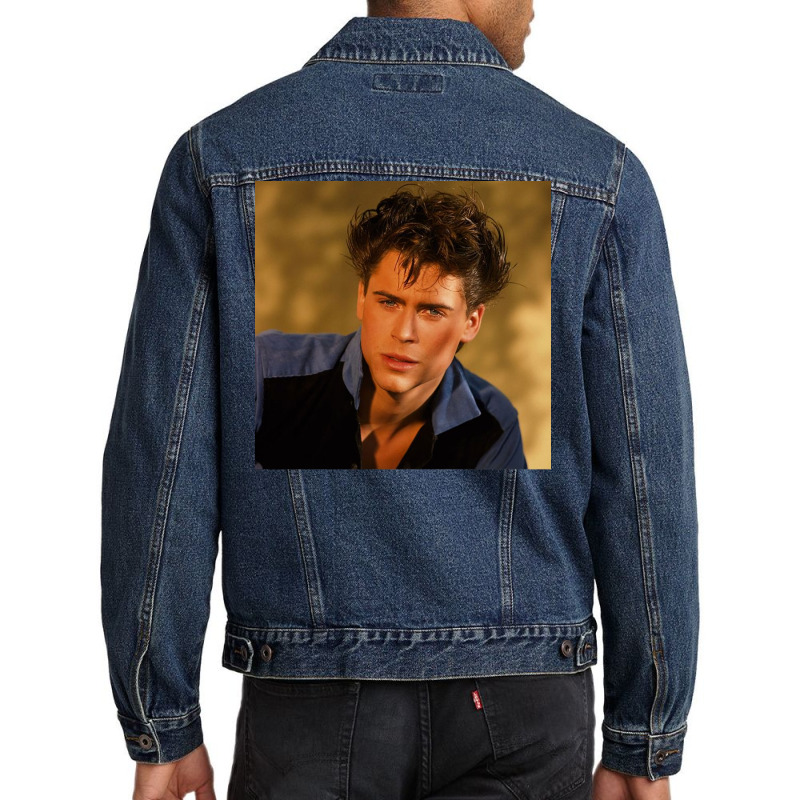 Young Rob Lowe Poster 80s Men Denim Jacket | Artistshot