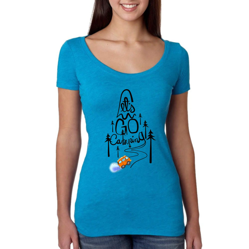 Let Go Camping Women's Triblend Scoop T-shirt by hoainv | Artistshot