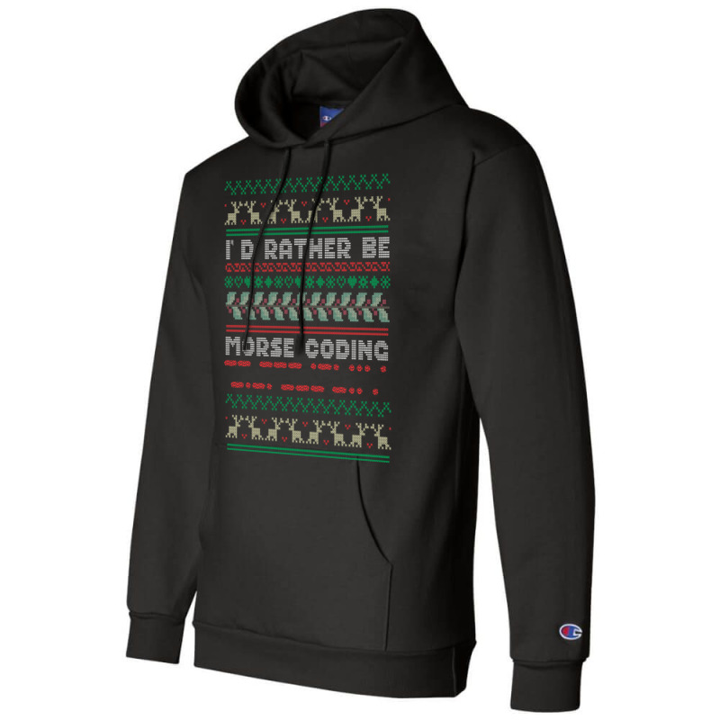 Christmas Ham Radio Ham Operator Amateur Ugly Christmas Sweatshirt Champion Hoodie by kleebbi | Artistshot