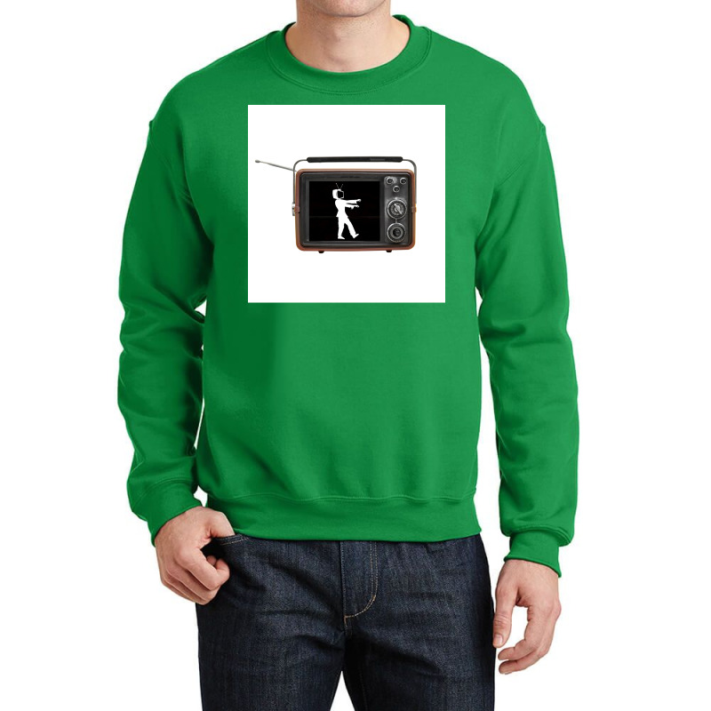 Tv Time Poster Red (1) Crewneck Sweatshirt | Artistshot