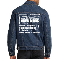 Ober Moos   New York   Ober Moos My Capital T Shirt Men Denim Jacket | Artistshot