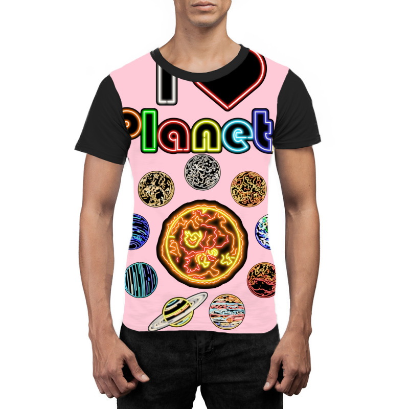 Electric Solar System I Love Quote Girl Graphic T-shirt by zeynelntiwaam | Artistshot