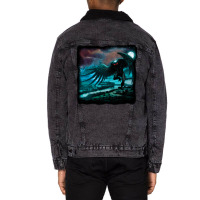 Mothman In Humor Boy Unisex Sherpa-lined Denim Jacket | Artistshot