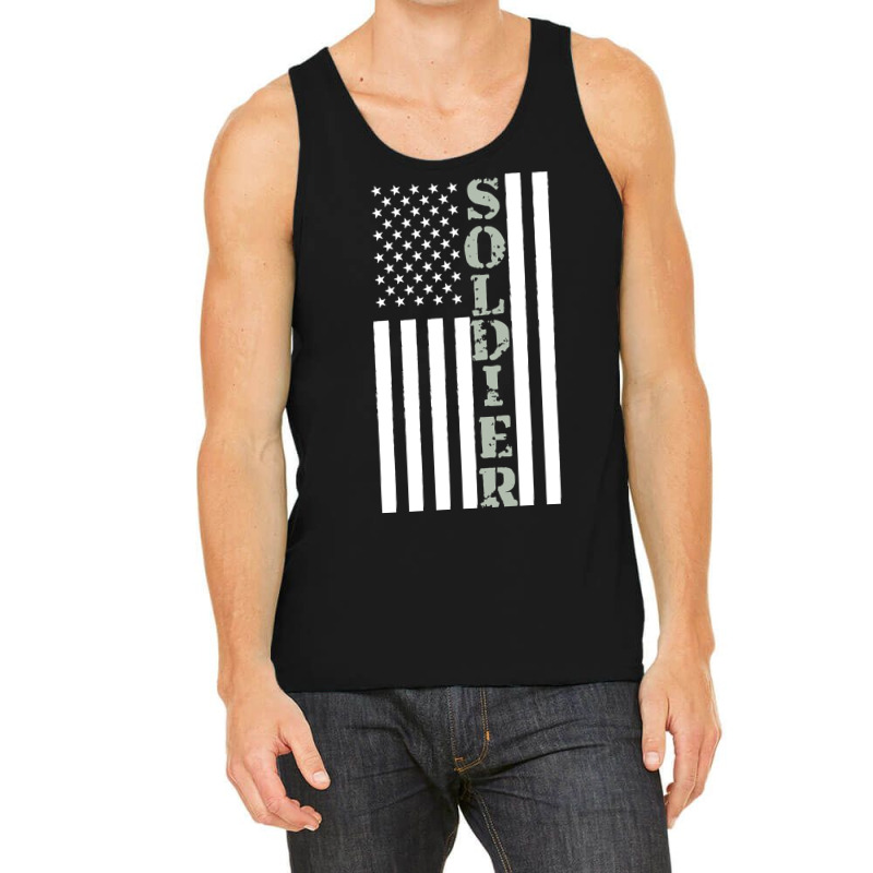 American Usa Flag Soldier For Veterans Tank Top by fencevaudeville14 | Artistshot