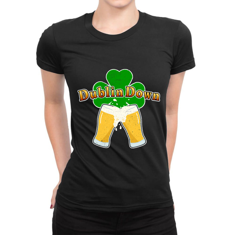 Dublin Down Ladies Fitted T-Shirt by joanmouse000 | Artistshot