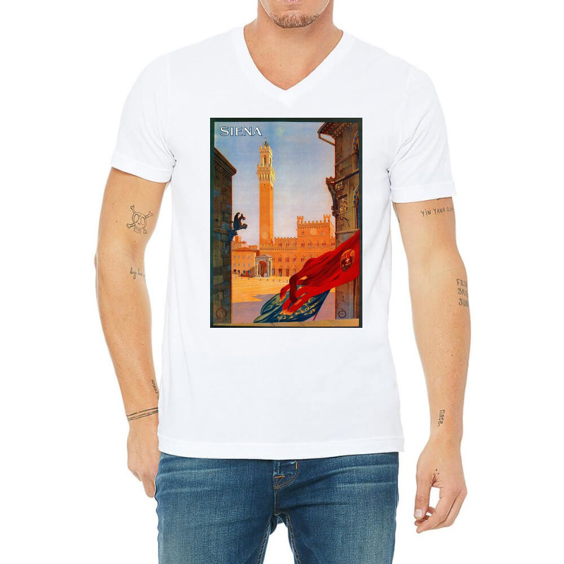 Vintage Siena Italian V-Neck Tee by stevewoodard | Artistshot