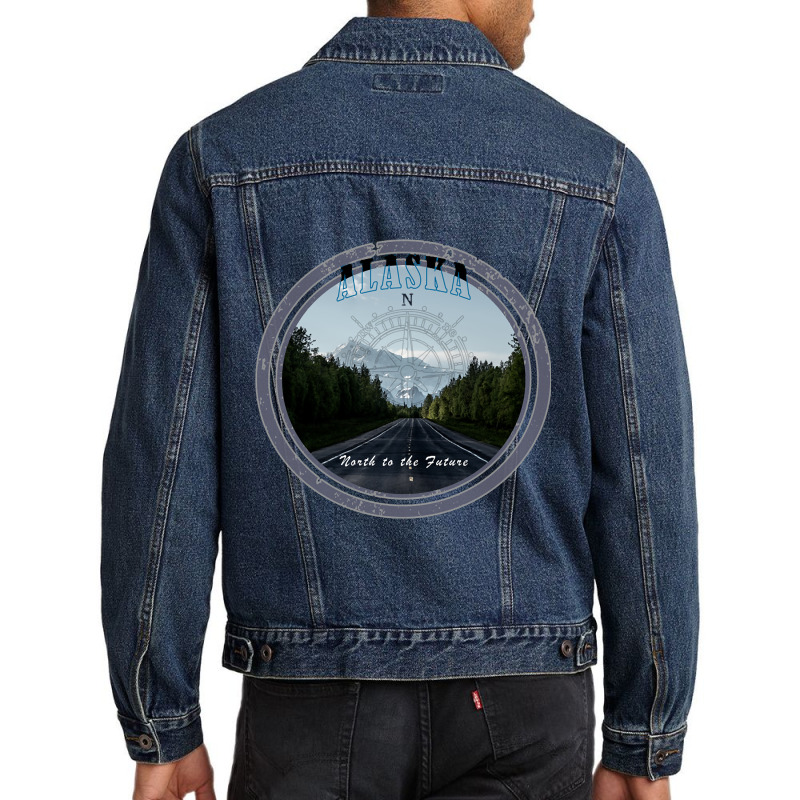 Alaska North To Denali, North To The Future Men Denim Jacket by stumbledfeatures425 | Artistshot