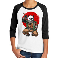 Panda Bear Ninja Samurai Warrior Funny Kung Fu Animal Kids Youth 3/4 Sleeve | Artistshot