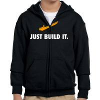 Just Build It Youth Zipper Hoodie | Artistshot