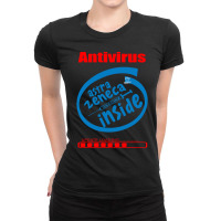 Antivirus Astra Zeneca Vaccine Inside Ladies Fitted T-shirt | Artistshot