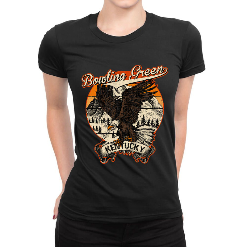 Bowling Green Kentucky Bald Eagle Retro Vintage Aesthetic Ladies Fitted T-Shirt by BrianneRemers65 | Artistshot