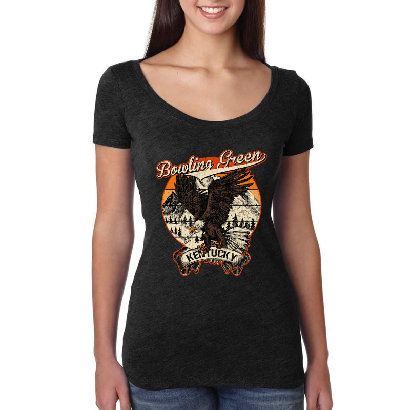 Bowling Green Kentucky Bald Eagle Retro Vintage Aesthetic Women's Triblend Scoop T-shirt by BrianneRemers65 | Artistshot