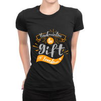 Badminton Gift Of Freedom Design For Badminton Gift Ladies Fitted T-shirt | Artistshot