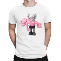 'kaws' Helping Pink T-shirt | Artistshot