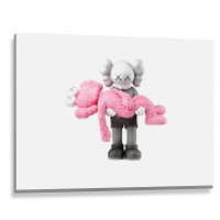 'kaws' Helping Pink Metal Print Horizontal | Artistshot