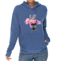 'kaws' Helping Pink Lightweight Hoodie | Artistshot