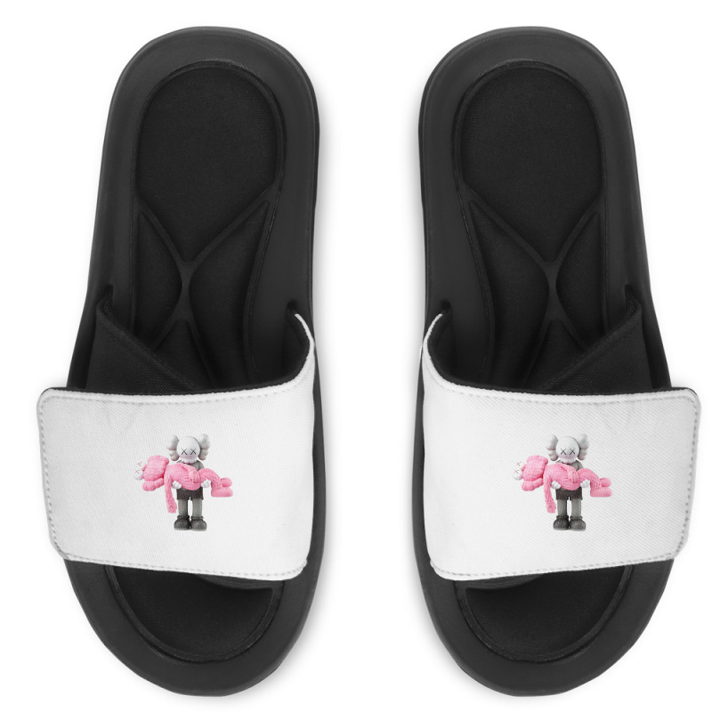 'kaws' Helping Pink Slide Sandal | Artistshot