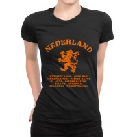 Netherlands Coat Of Arms Ladies Fitted T-shirt | Artistshot