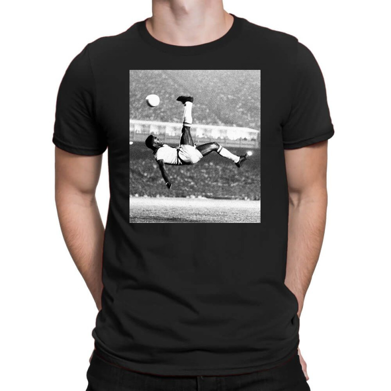 Pele In The Air With Brazil T-Shirt by sanfordhmph | Artistshot