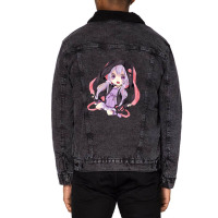 Yuzuki Yukari Chibi 1 Unisex Sherpa-lined Denim Jacket | Artistshot