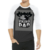 Viking Dad  Aesthetic Blue 3/4 Sleeve Shirt | Artistshot