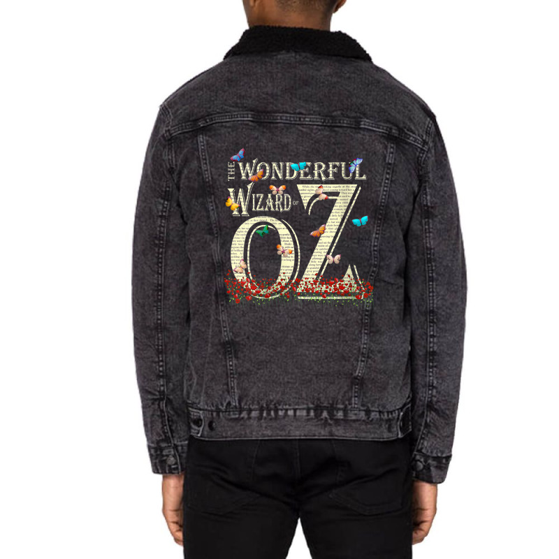 Womens Dorothy Tin Man Cowardly Scarecrow Wonderful Wizard Of Oz V-nec Unisex Sherpa-lined Denim Jacket | Artistshot