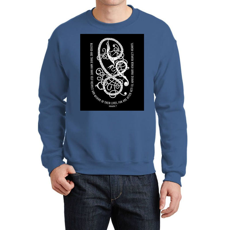 Runestone Havamal 9 Quote  Cool Trending Crewneck Sweatshirt | Artistshot