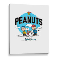 Peanuts   Skiing Peanuts Group T Shirt Metal Print Vertical | Artistshot