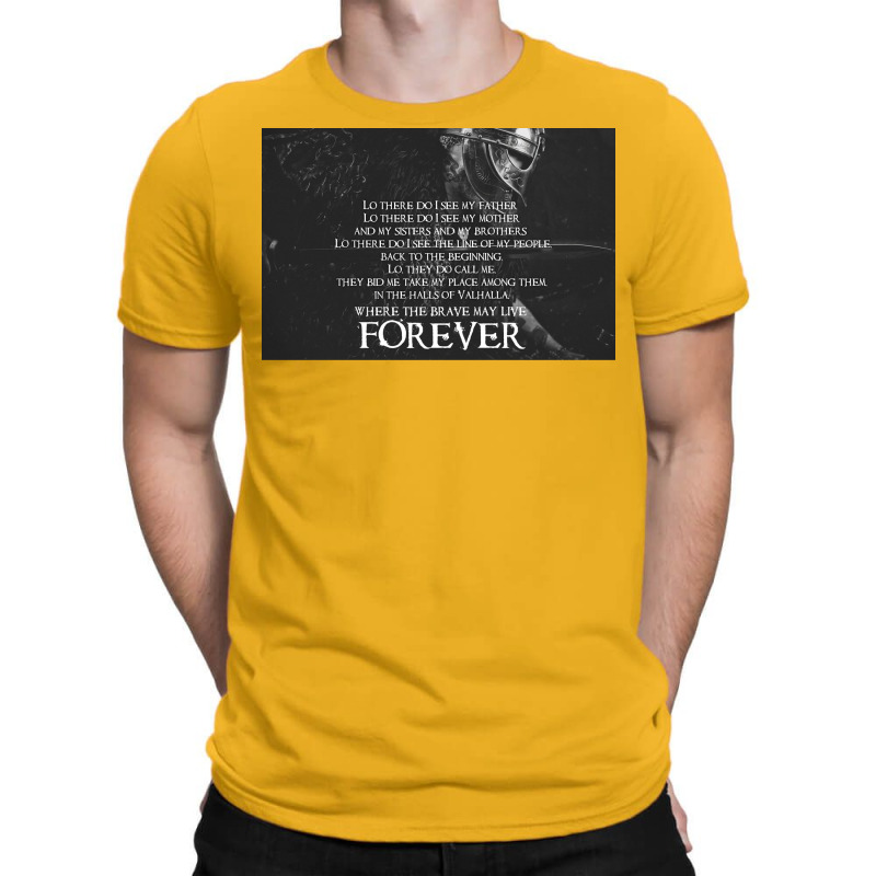 Brave May Live Forever Viking Prayer  Stars Retro Music T-Shirt by fiserpoughk | Artistshot