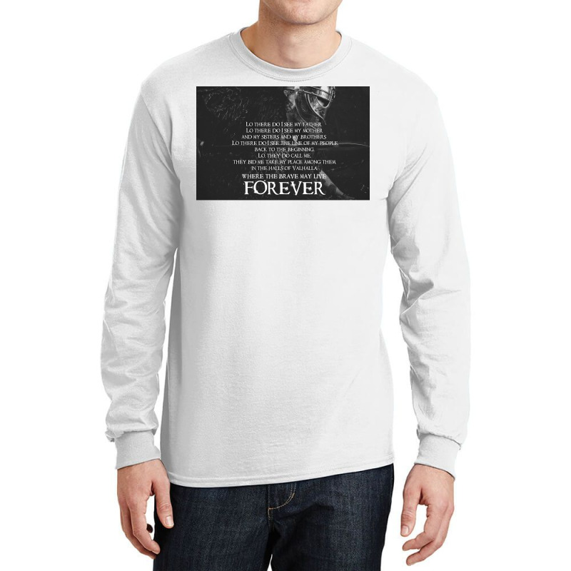 Brave May Live Forever Viking Prayer  Stars Retro Music Long Sleeve Shirts by fiserpoughk | Artistshot