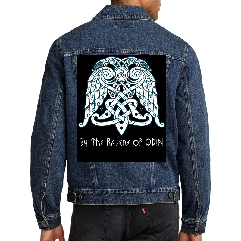 By The Ravens Of Odin Dark  Red Men Denim Jacket by fiserpoughk | Artistshot