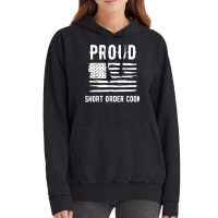 Proud Short Order Cook Profession American Flag T Shirt Vintage Hoodie | Artistshot