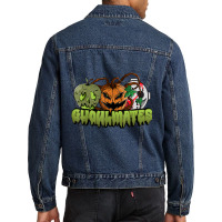 Ghoulmates Funny Halloween Soulmates Pun T Shirt Men Denim Jacket | Artistshot